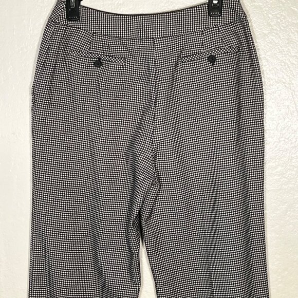 Bandolino Size 4 Stretch Houndstooth Dress Pants Polyester Blend Black & White - Picture 7 of 16